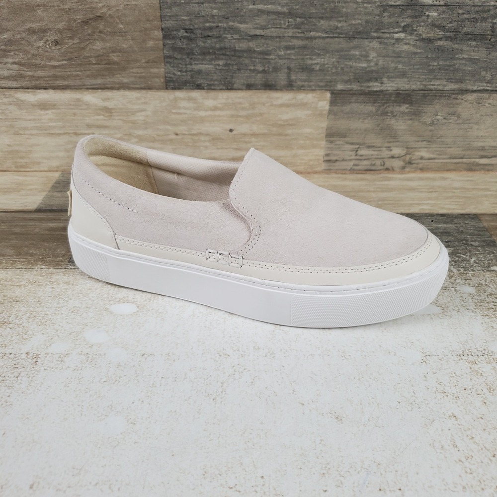 Ugg Zilo Womens Shoes Sz 7 Light Beige Jasmine Suede Round Toe Slip On Sneakers